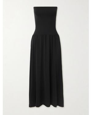 Eres Oda Strandkleid Aus Peau-Douce-Material Und Stretch-Jersey - Schwarz