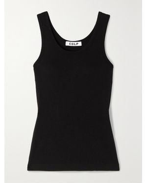 CDLP Débardeur En Lyocell Tencel Mélangé Côtelé - Noir