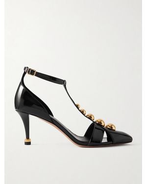 Chloé Cleiat Embellished Patent-Leather Court Shoes - Black