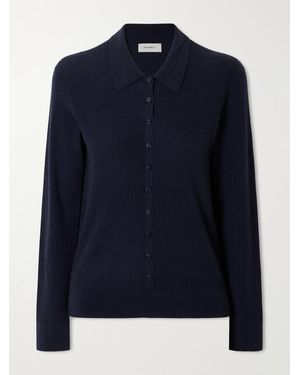 Lisa Yang Agata Ribbed Cashmere Cardigan - Blue