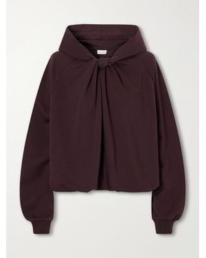 Dries Van Noten Knotted Cotton-Jersey Hoodie - Purple