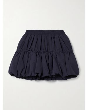 Sea Mirian Tiered Gathered Faille Mini Skirt - Blue