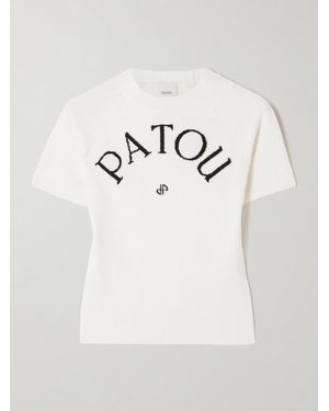 Patou Jacquard-Knit Cotton-Blend Jumper - Grey