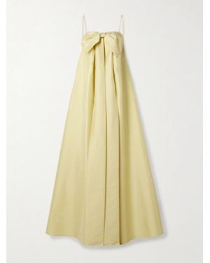 BERNADETTE Estelle Bow-Embellished Taffeta Gown - Yellow