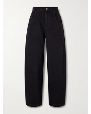 Willy Chavarria Bad Girl High-Rise Barrel-Leg Jeans - Blue