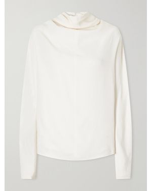 TOTEME Draped Cady Blouse - White