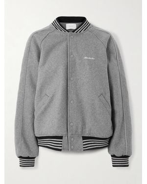 Aimé Leon Dore Veste Campus En Laine - Gris