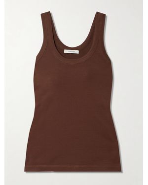 Lemaire Tanktop Aus Gerippter Baumwolle - Braun