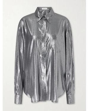 Giuliva Heritage Carmen Satin Shirt - Gray