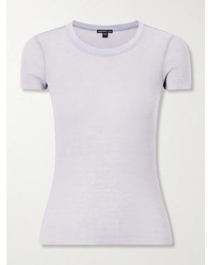 James Perse Ribbed Cotton And Cashmere-Blend T-Shirt - Grey