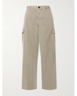 James Perse Cotton-Blend Twill Straight-Leg Cargo Trousers - White