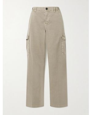 James Perse Cotton-Blend Twill Straight-Leg Cargo Pants - White
