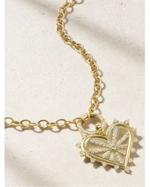 Marlo Laz Small Spiked Pavé 14-Karat Diamond Necklace - Natural