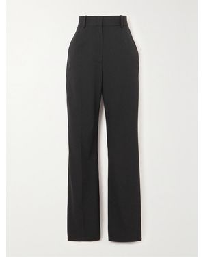 Another Tomorrow Net Sustain Stretch-Wool Twill Straight-Leg Trousers - Black