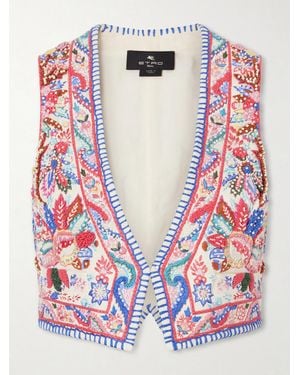 Etro Embroidered Cotton Vest