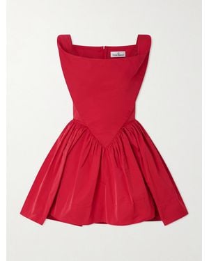 Vivienne Westwood Sunday Minikleid Aus Taft Mit Raffungen - Rot