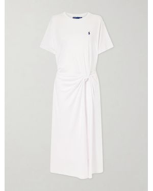 Polo Ralph Lauren Gathered Jersey Maxi Dress - White