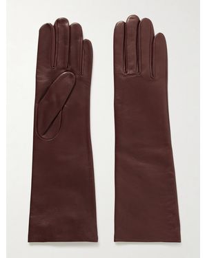 Agnelle Celia Leather Gloves - Lila