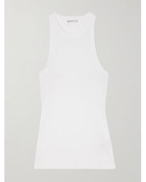 James Perse Ribbed Stretch-Supima Cotton Tank - White