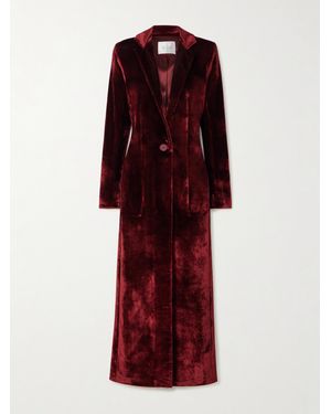 Galvan London Velvet Coat - Red