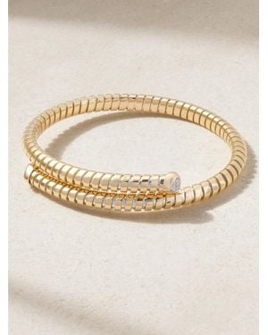 Marina B Trisolina Bypass 18-Karat And Diamond Bracelet - Natural