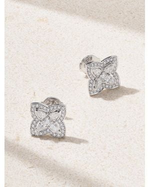 De Beers Lotus By De Beers 18-Karat Diamond Earrings - Natural