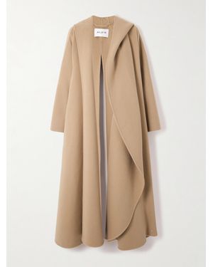 Alaïa Belted Wool And Cashmere-Blend Hooded Coat - Natural