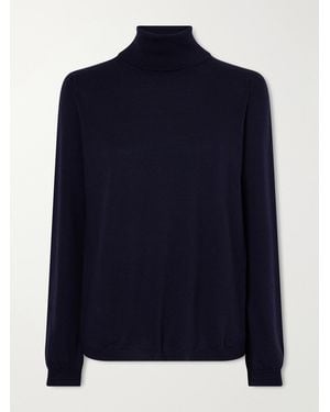 Giuliva Heritage The Arianna Wool Turtleneck Jumper - Blue