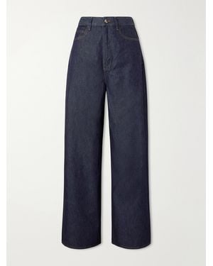 OSSOU Slick Wide-Leg Jeans - Blue