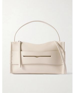 JW Anderson Loafer Embroidered Leather Shoulder Bag - Natural