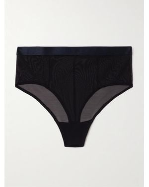 Spanx Smooth Sheersense String Aus Stretch-Material - Schwarz