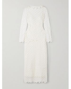 Isabel Marant Lisia Mehrlagiges Midikleid Aus Gehäkelter Baumwolle - Weiß