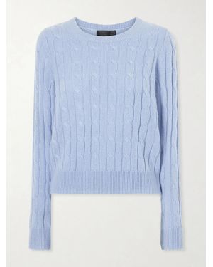 Nili Lotan Silvie Cable-Knit Cashmere Jumper - Blue