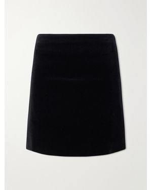 Blazé Milano Coci Cotton-Velvet Mini Skirt - Black