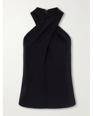 Theory Crepe Halterneck Top - Blue