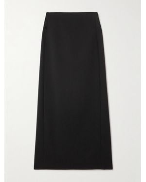 Wardrobe NYC Grain De Poudre Wool Maxi Skirt - Black