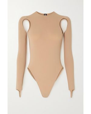 ANDREADAMO Cutout Stretch-Jersey Bodysuit - White