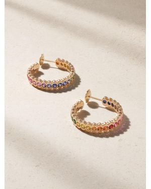 Faberge Colours Of Love Cosmic Curve 18-Karat Rose Multi-Stone Hoop Earrings - Natural