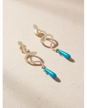 Ole Lynggaard Copenhagen Snakes 18-Karat, And Diamond Earrings - Natural