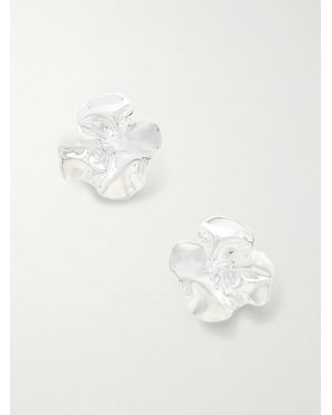 Completedworks Flower-Plated Earrings - White