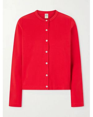 Flore Flore Poppy Organic Cotton-Jersey Cardigan - Red