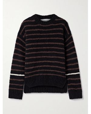 Proenza Schouler Leonie Striped Wool Jumper - Black