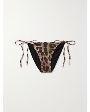 Dolce & Gabbana Leopard-Print Bikini Briefs - Natural