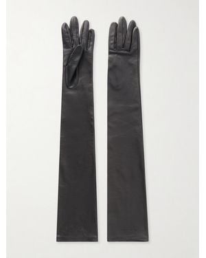 Balenciaga Leather Gloves - Black