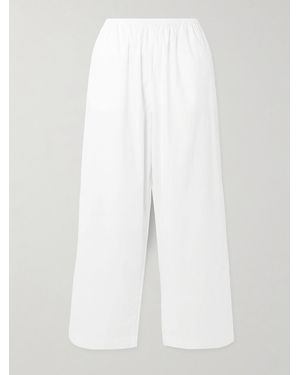 Deiji Studios Ease Organic Cotton-Poplin Trousers - White