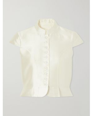 D'Estree Amoako Summer Satin Blouse - Natural