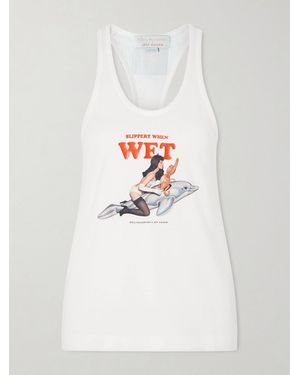 Stella McCartney Jeff Koons Printed Cotton-Jersey Tank Top - White