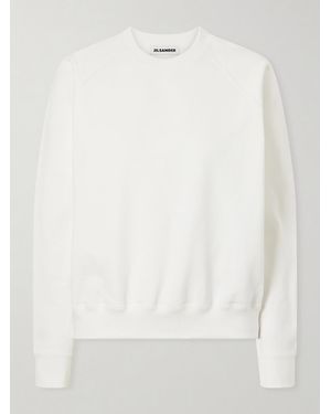 Jil Sander Cropped Cotton-Jersey Sweatshirt - White
