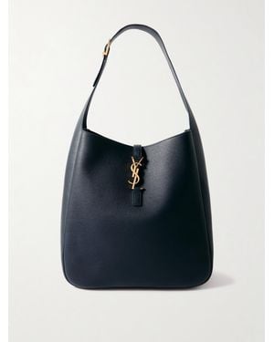 Saint Laurent Le 5 À 7 Supple Große Schultertasche Aus Leder - Blau