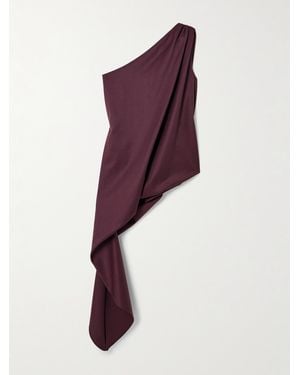 Abadia Ayla Asymmetrisches Oberteil Aus Einer Wollmischung Mit Falten - Lila